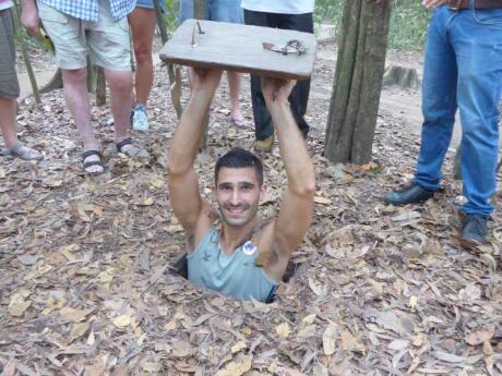 The Cu Chi Tunnels in Saigon are a fascinating and sobering way to learn more about the Vietnam War