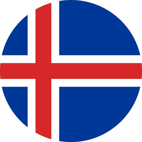 The flag of Iceland, one of the most gay friendly nordic countries
