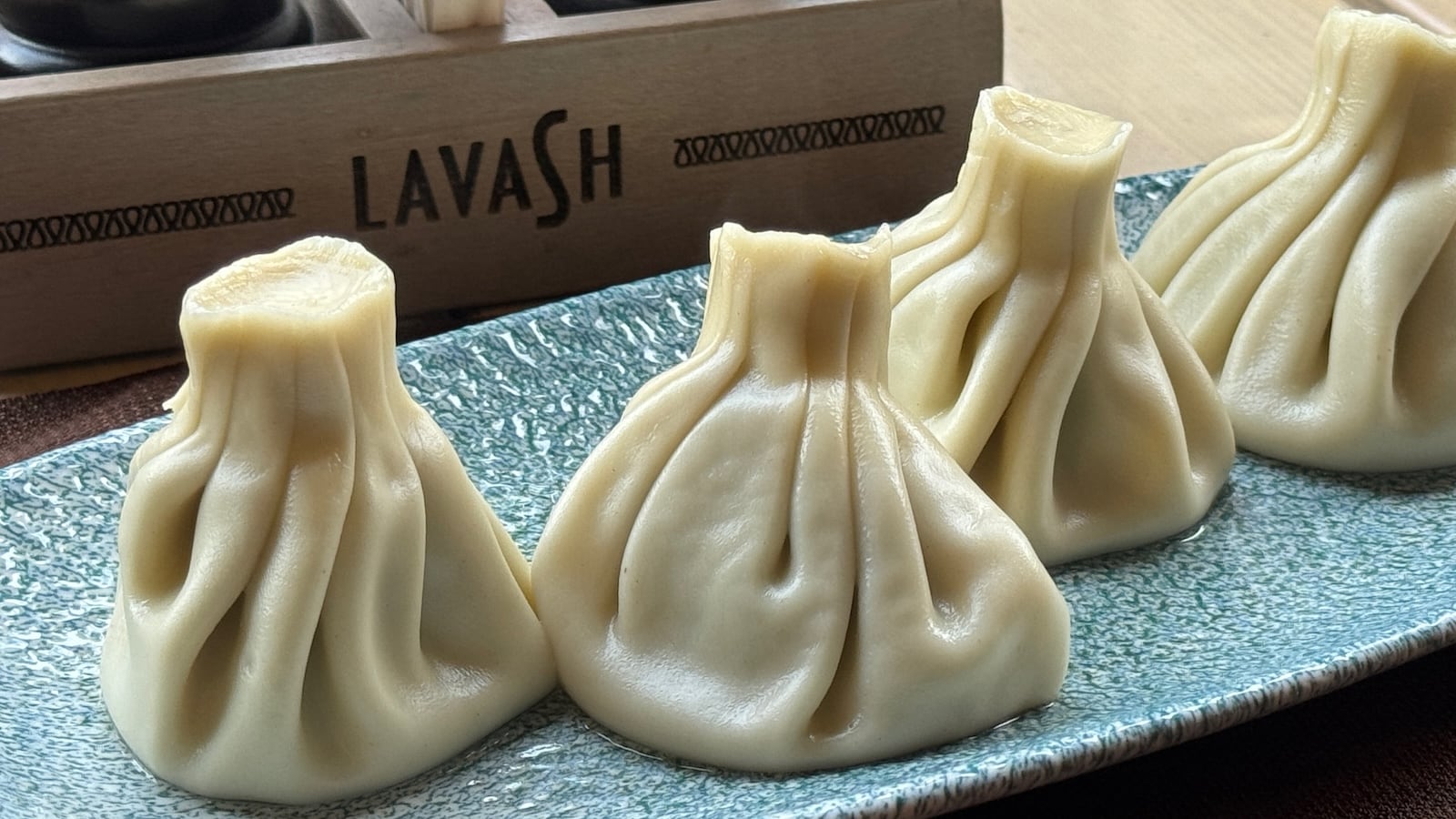 Steamed khinkali dumplings at the Lavash restaurant in Yerevan.
