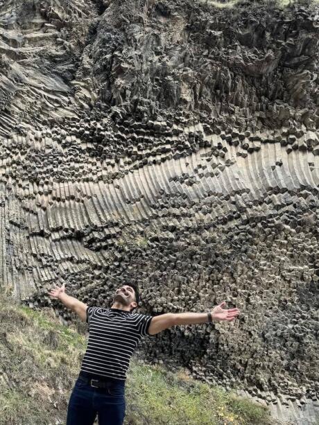 Stefan at the Symphony of Stones at Garni.
